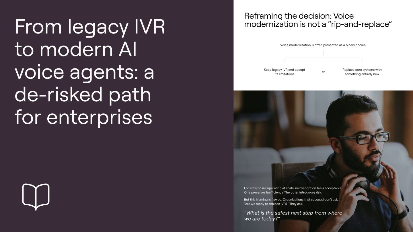 From legacy IVR to modern AI voice agents: A de-risked path for enterprises