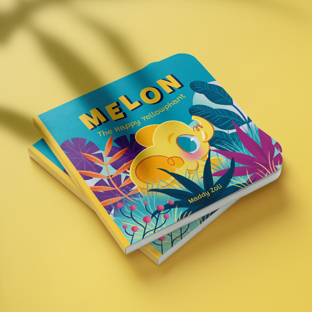 melon children picture book hard book mockup