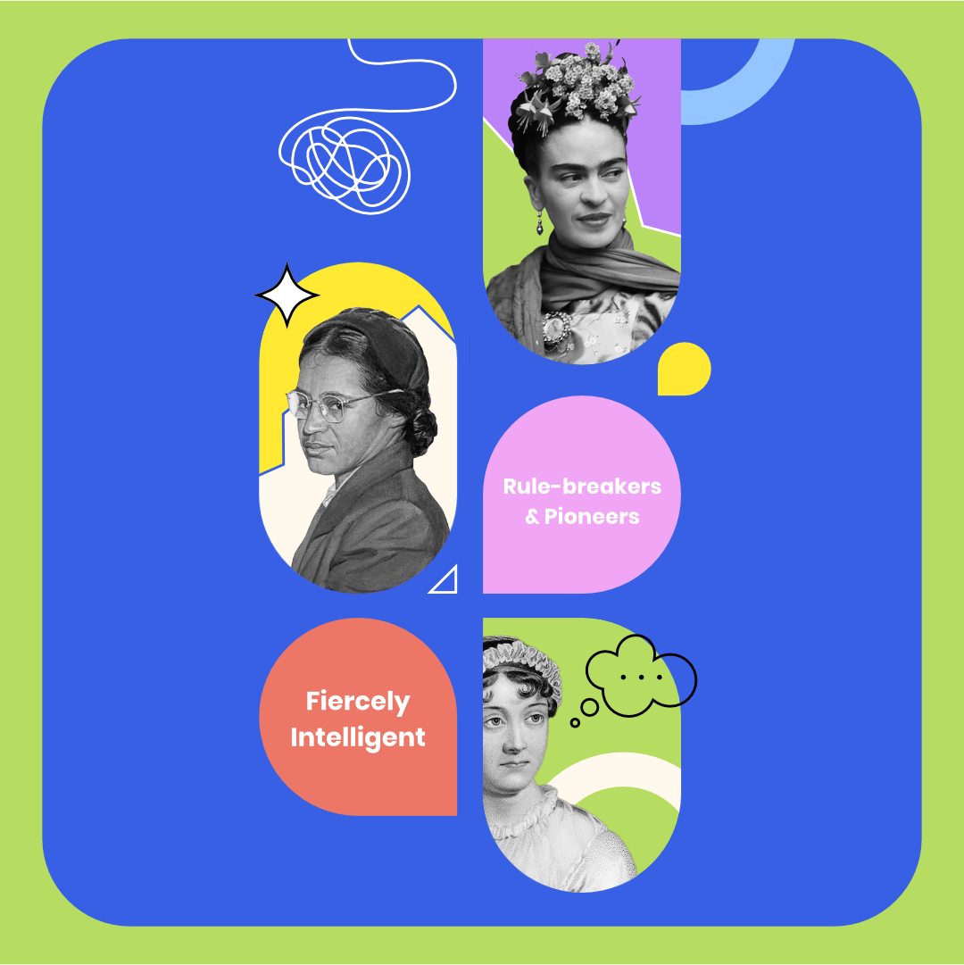 herstory graphical elements rosa parks frida kalo jane austin