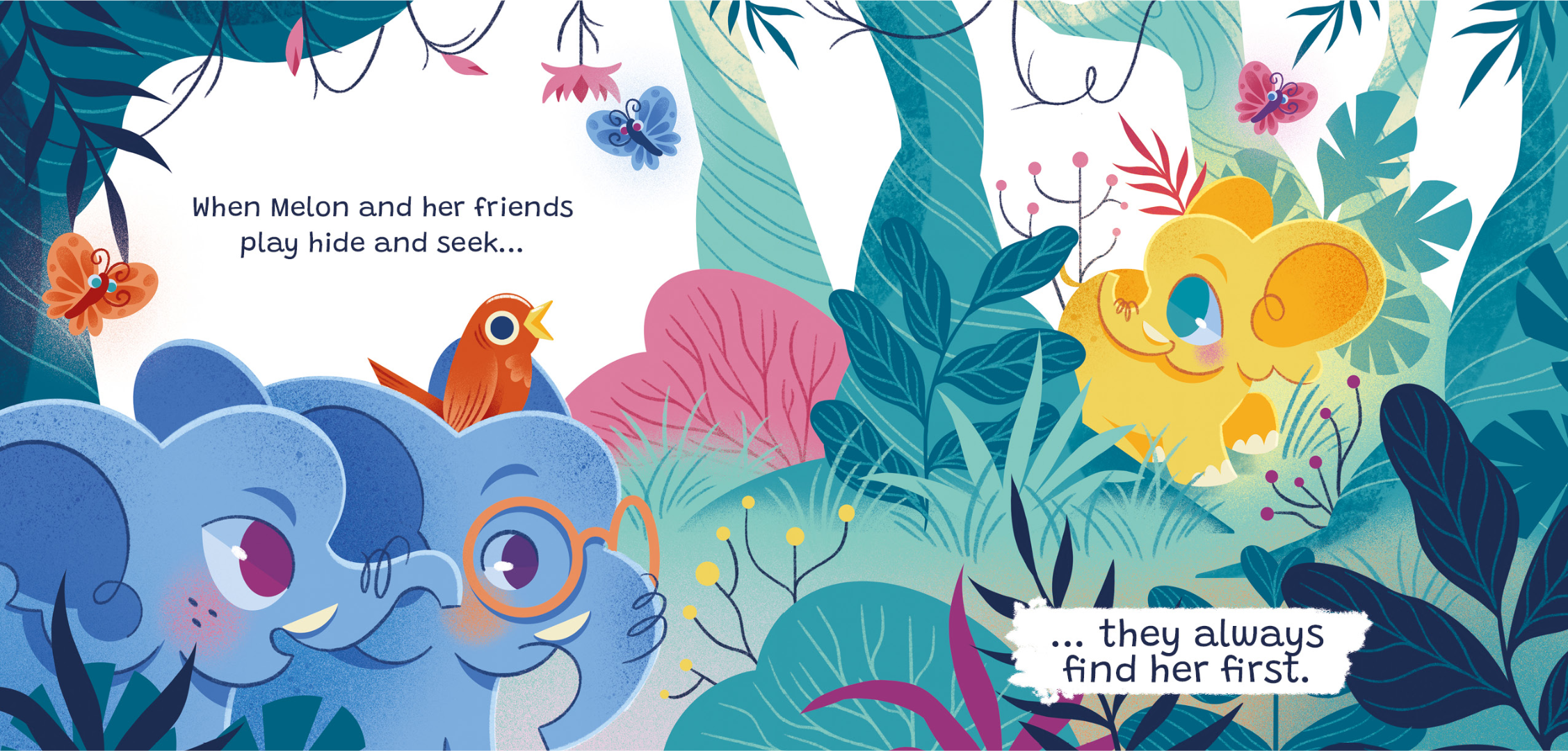 melon children picture book hide and seek in the jungle