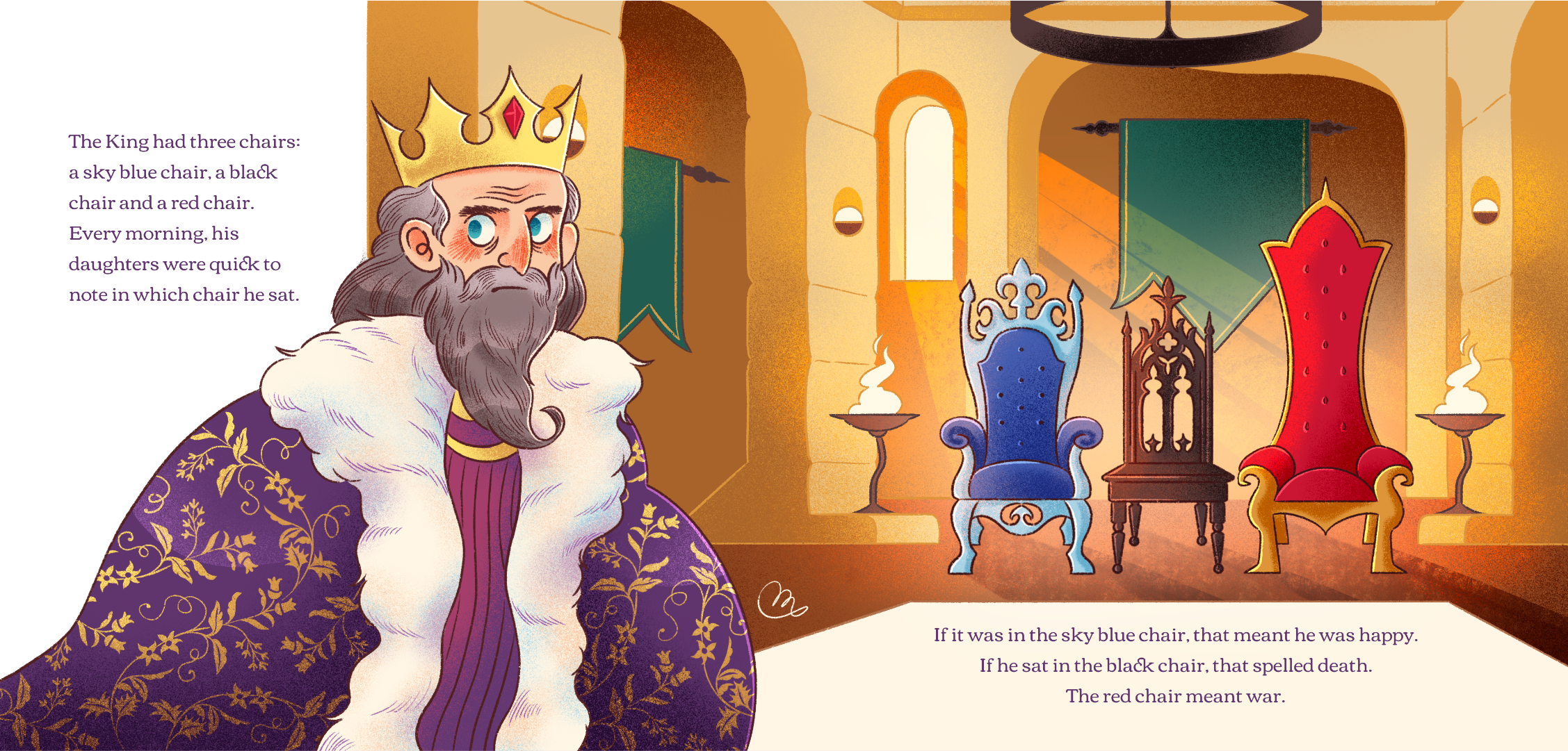 Fantaghirò children picture book king throne room