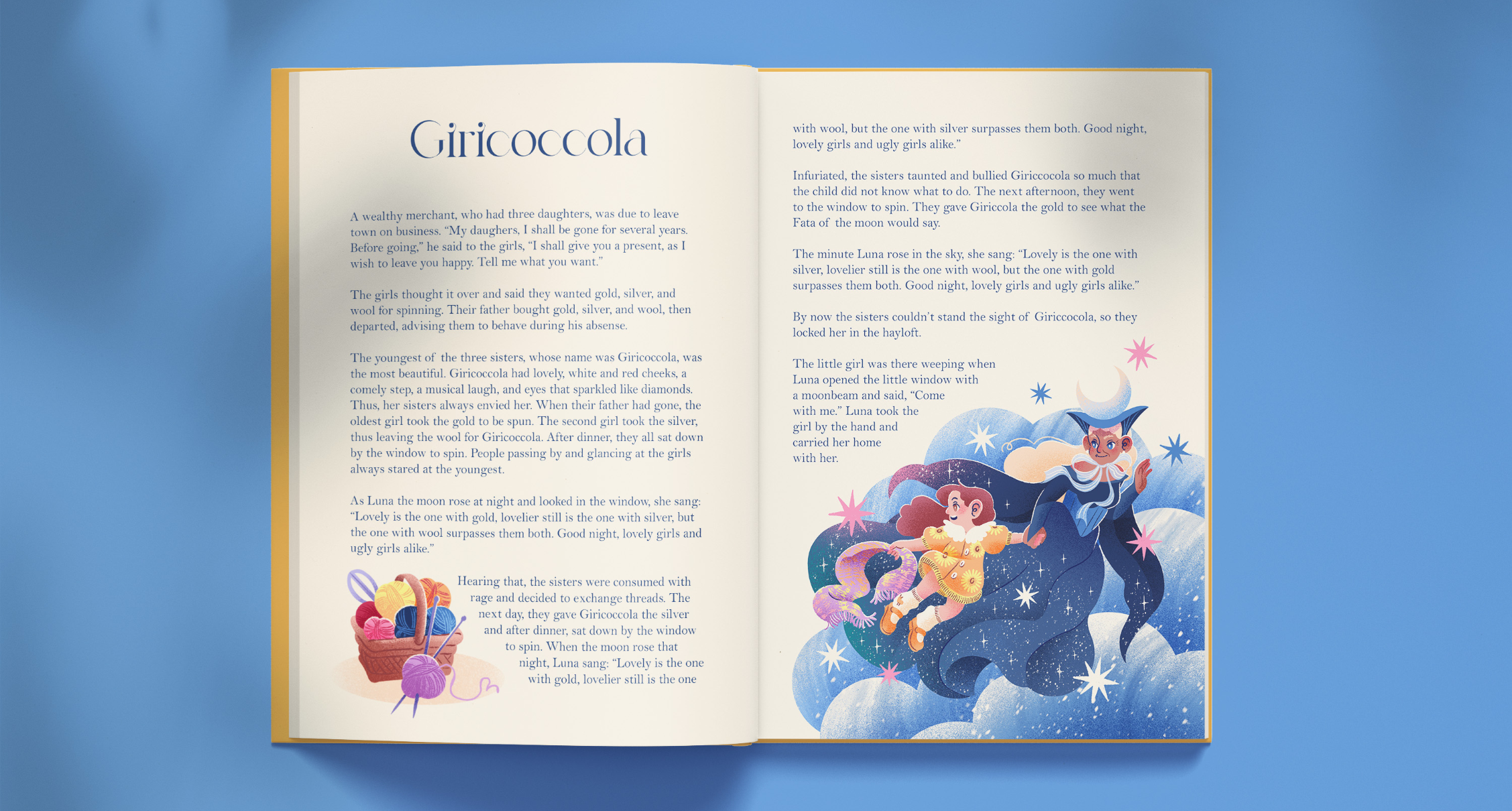 italian folktales moon and little girl book