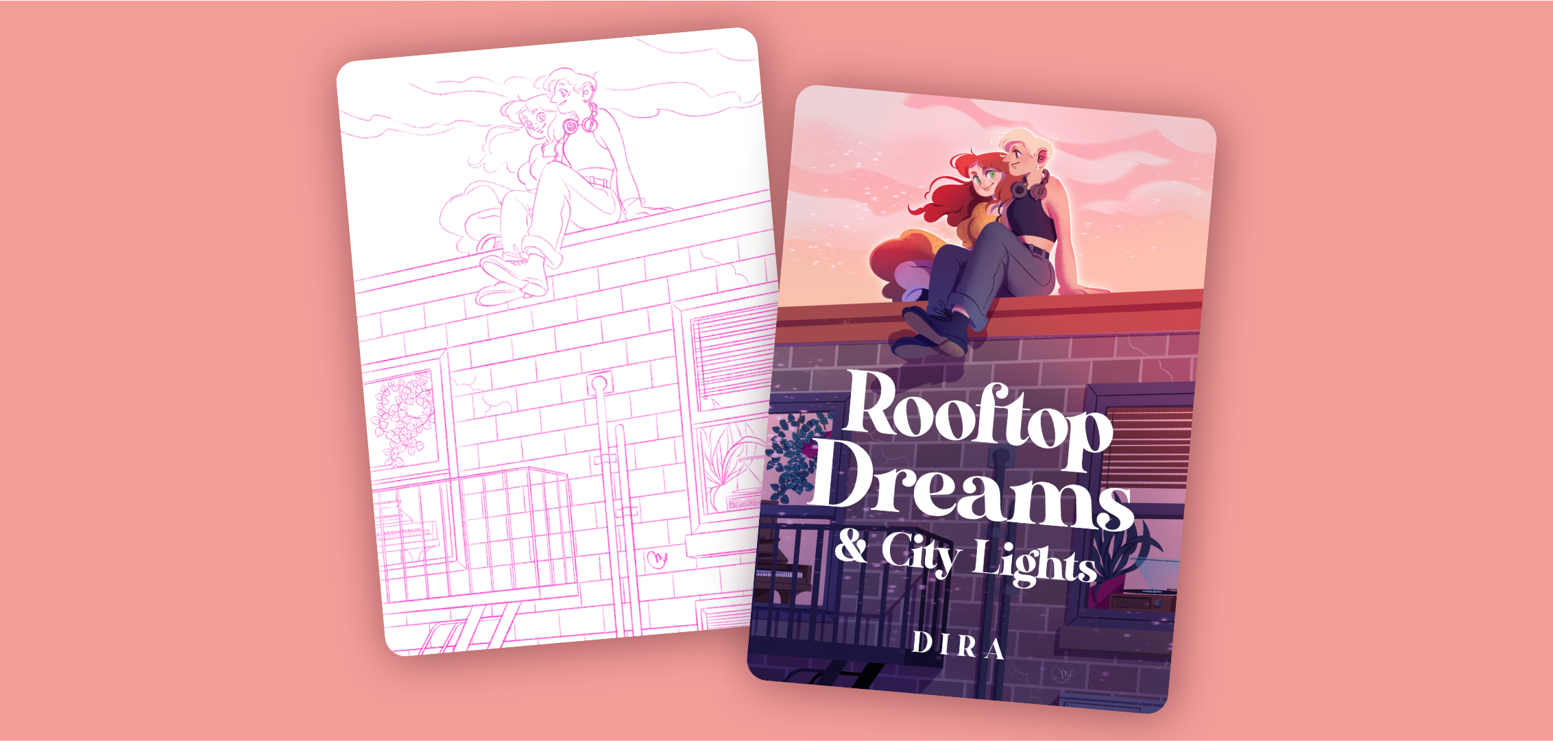 rooftop dreams and city lights ya novel cover from sketch to image