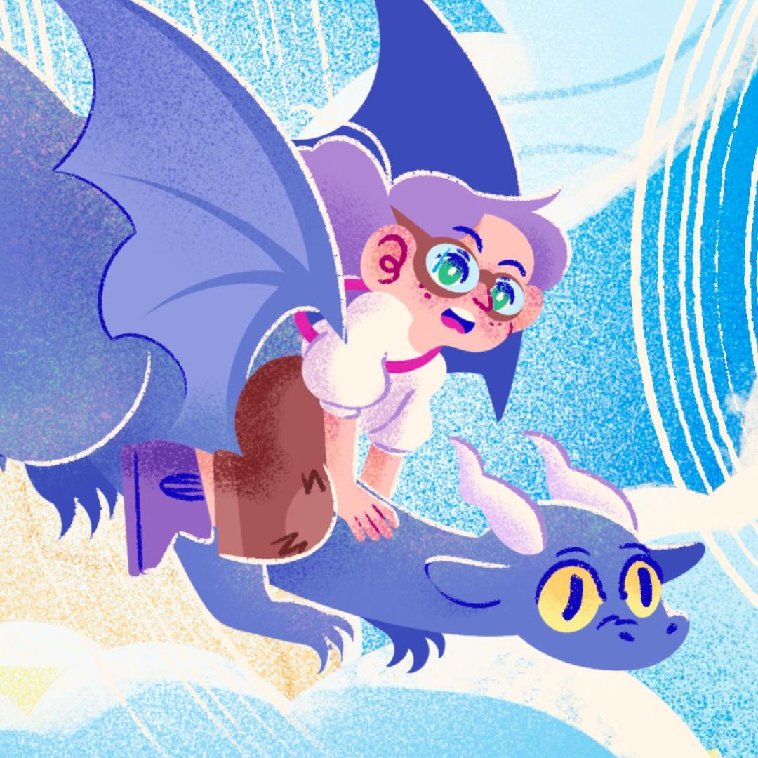 lottie and blue children picture book little girl and dragon fly dive