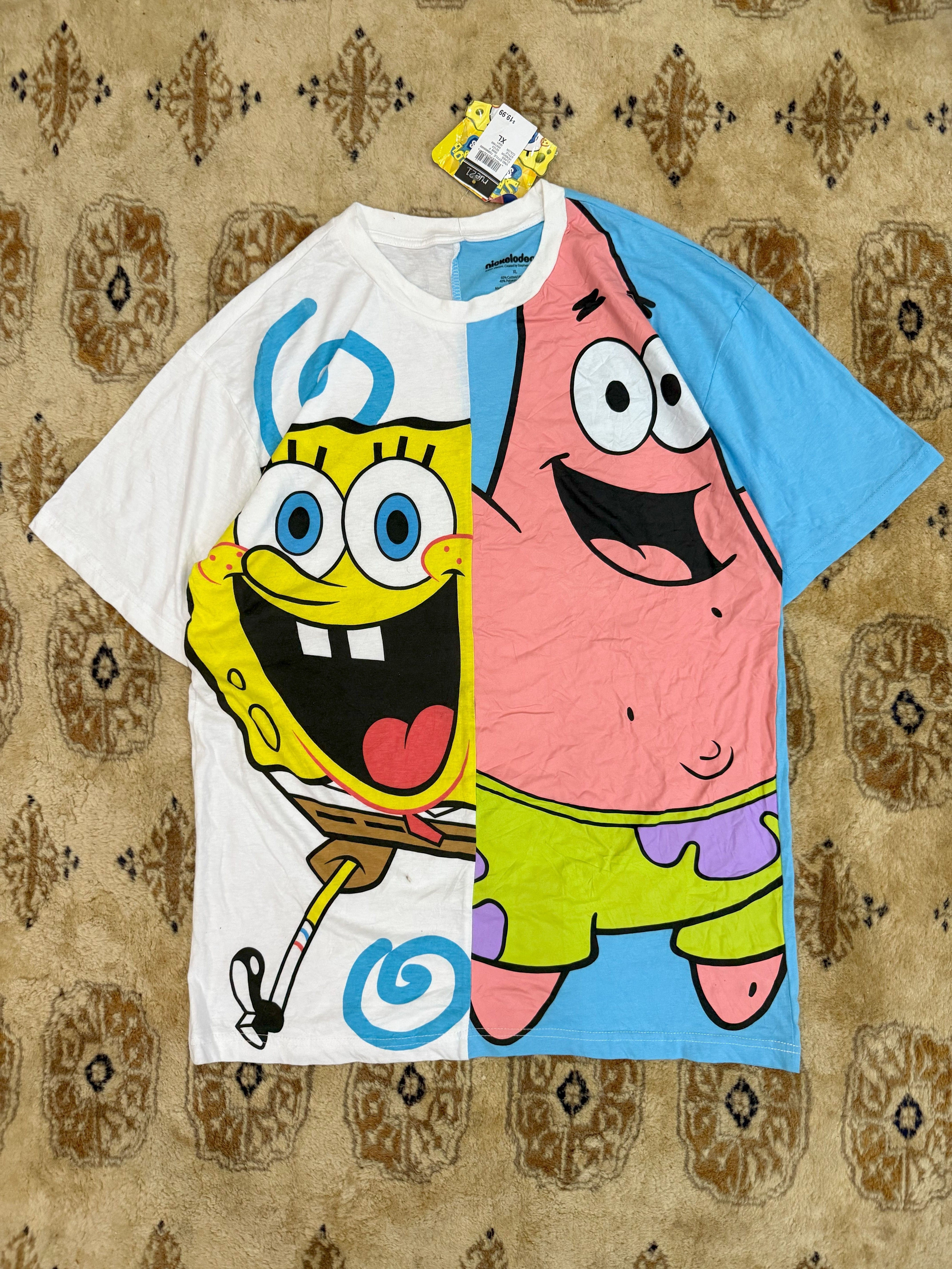 Nickelodeon SpongeBob & Patrick Split Graphic T-Shirt (XL)