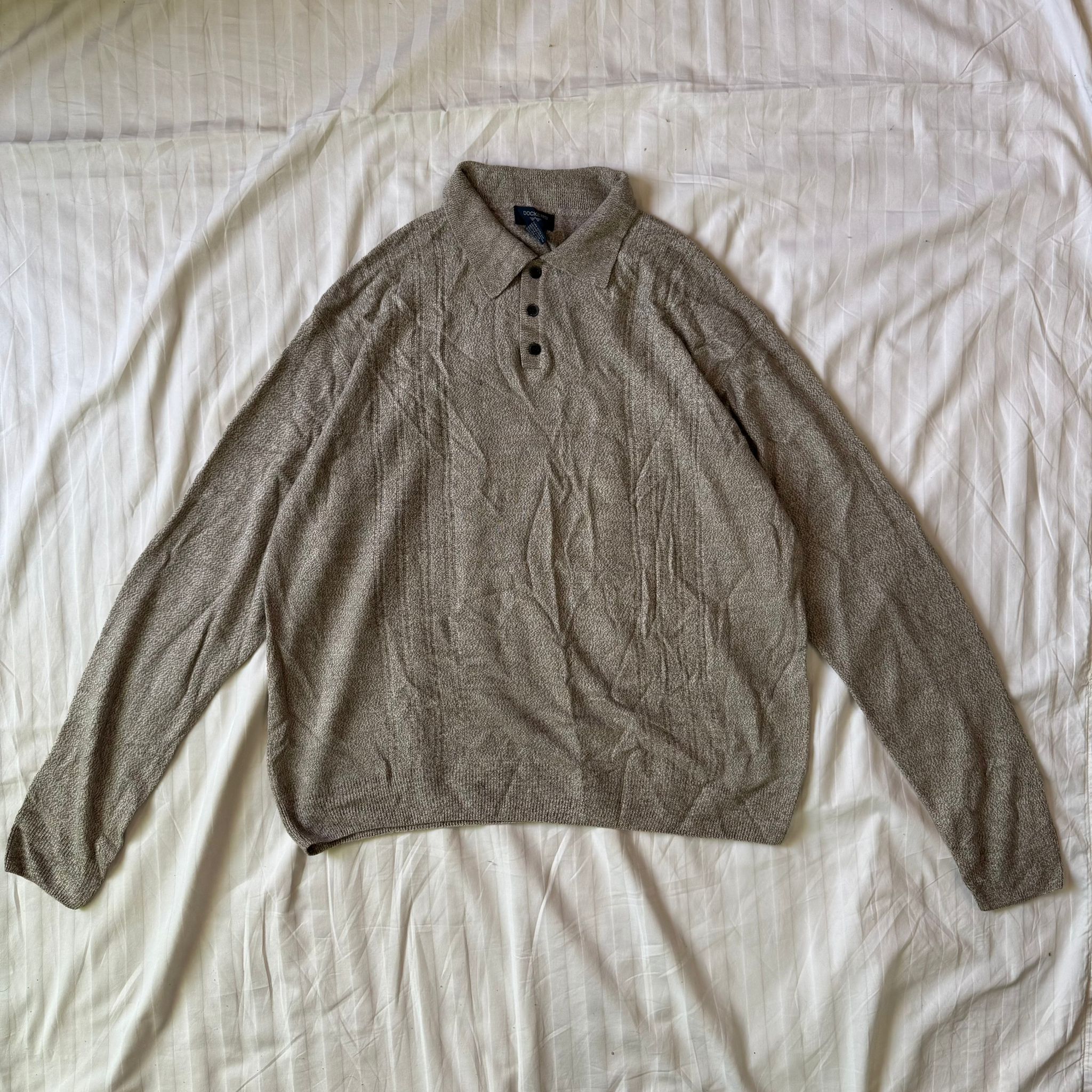 Dockers Oatmeal Polo Sweater size extra large (XL)