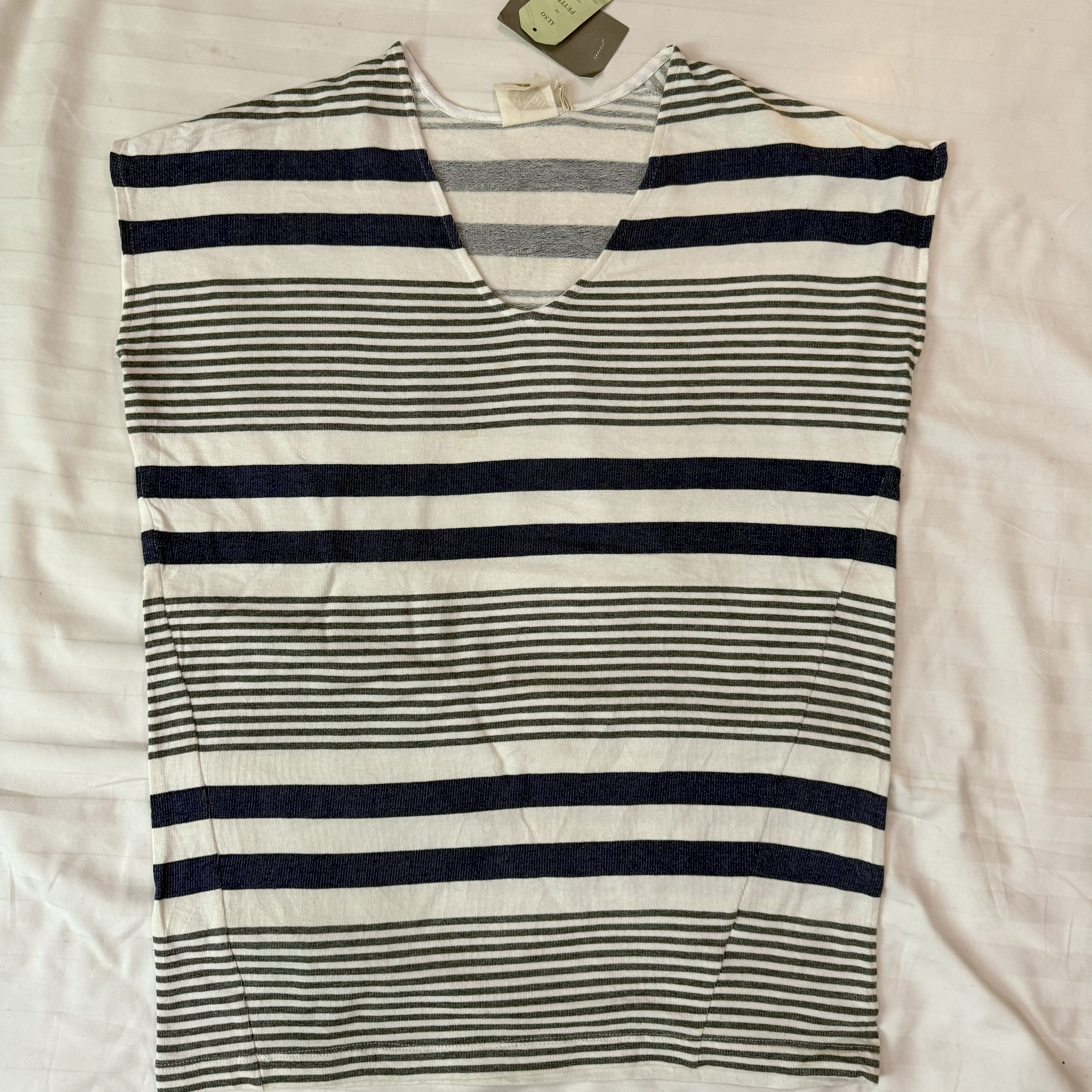 Lilka Anthropologie Avery Striped Tunic Top Size Large (L)