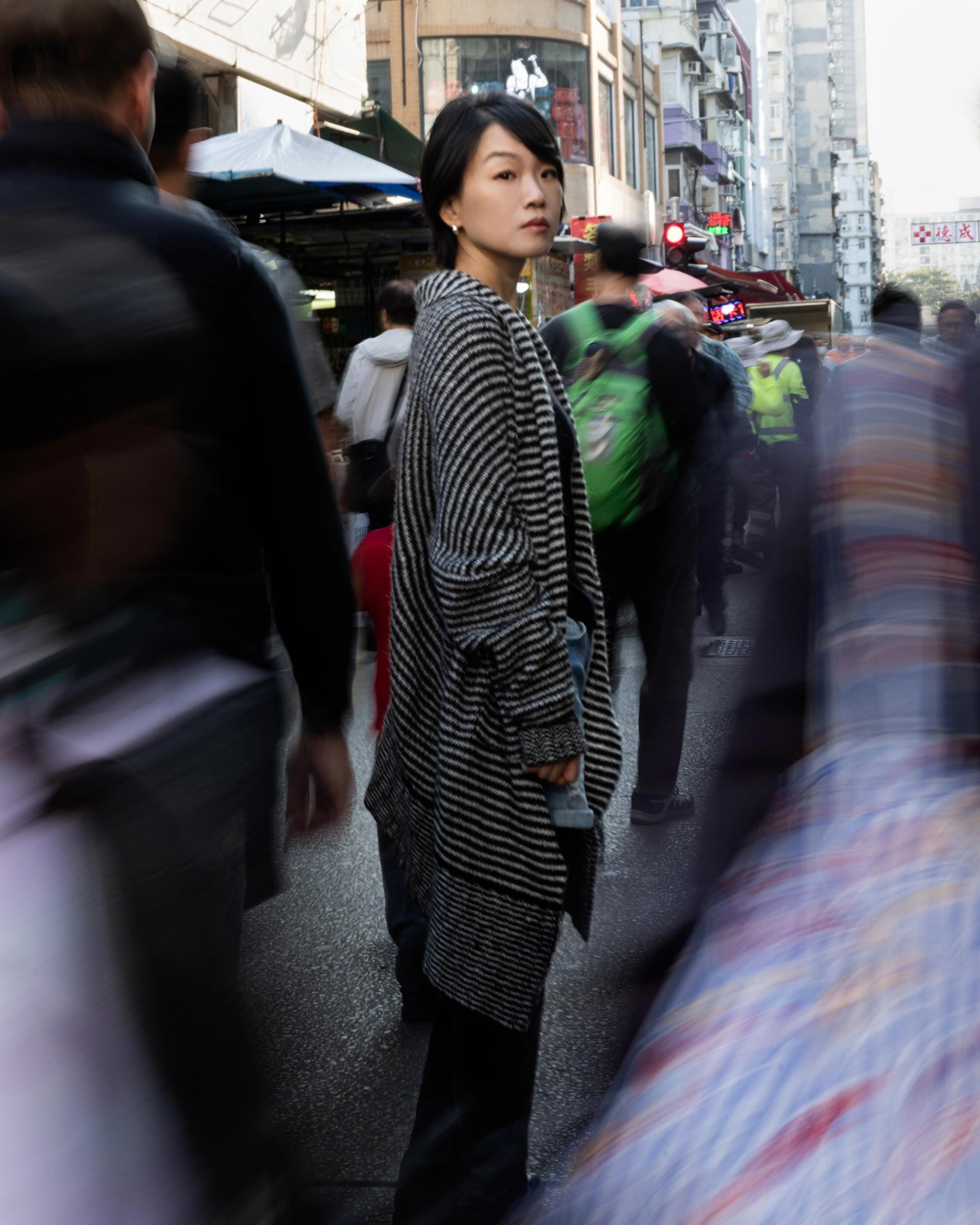 The author on a busy street.