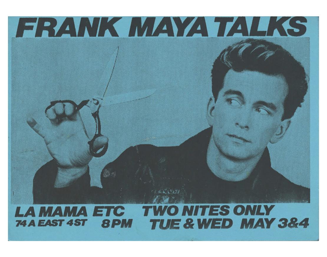 A poster for a Frank Maya show.