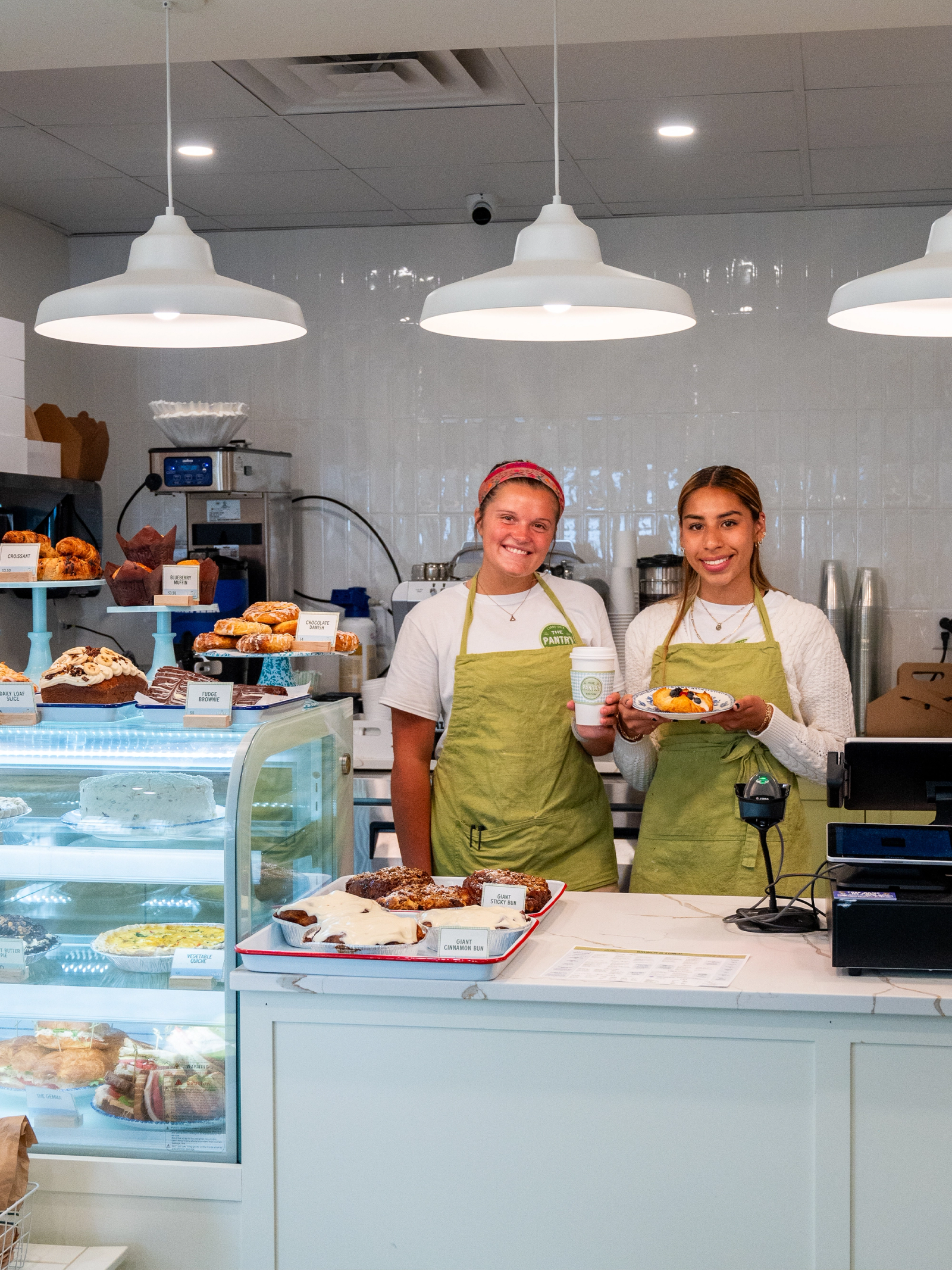 Baristas at counter