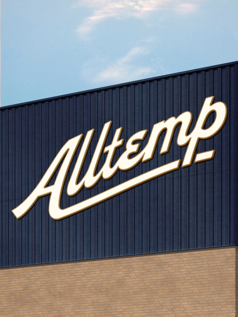 Alltemp exterior sign