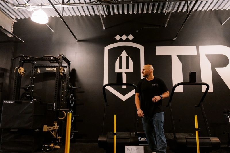 Logo on gym wall
