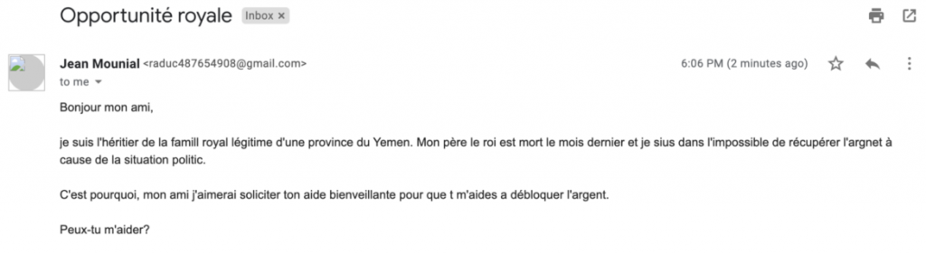 Phishing niveau 1