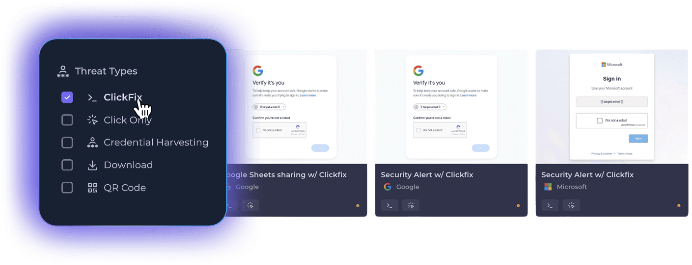 Scenarios ClickFix Arsen