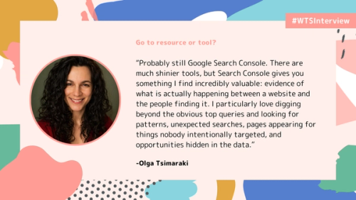 Interviewing Olga Tsimaraki | Women in Tech SEO