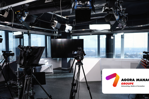 plateau de télévision d'Agora pour l'enregistrement du pitch sur ARA Protection