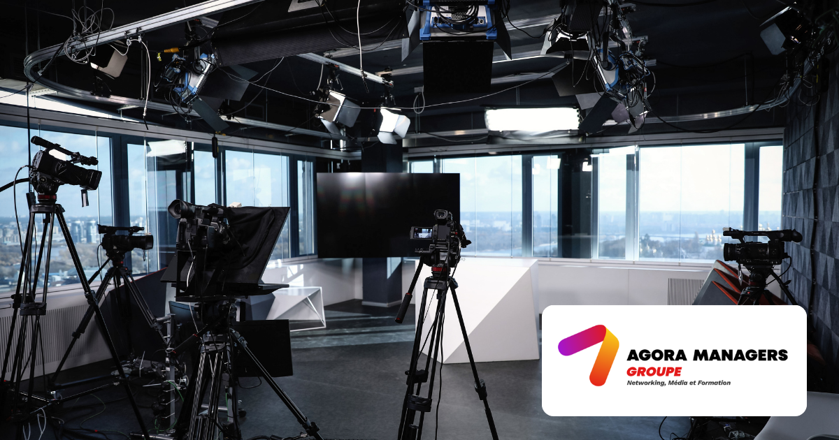 plateau de télévision d'Agora pour l'enregistrement du pitch sur ARA Protection
