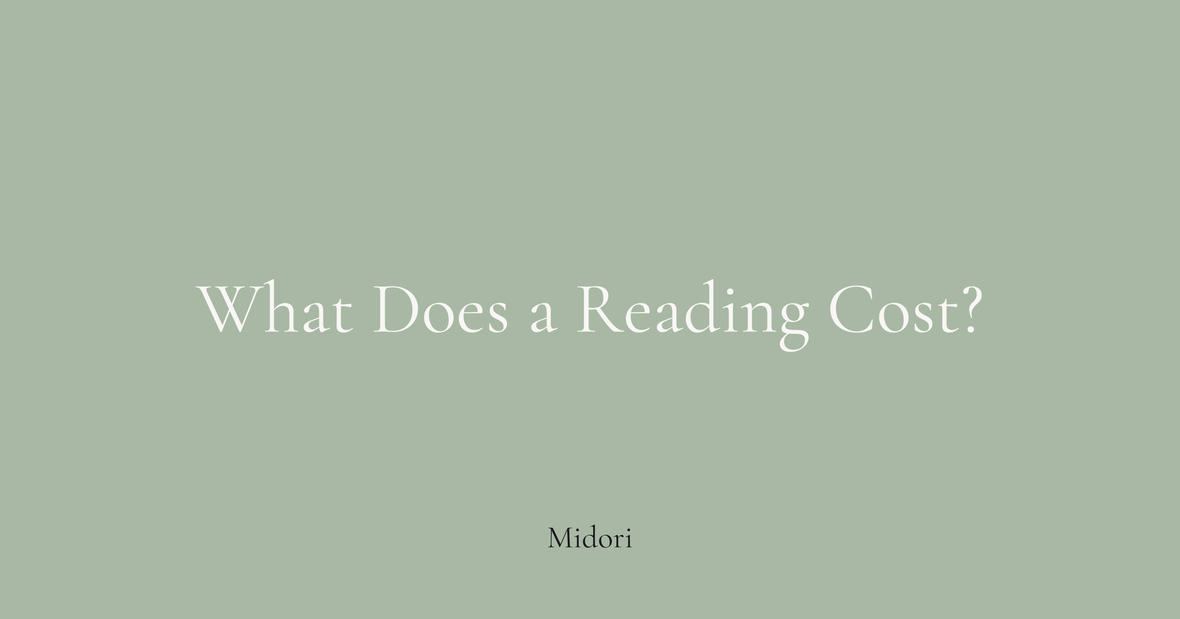 How much does a psychic reading cost