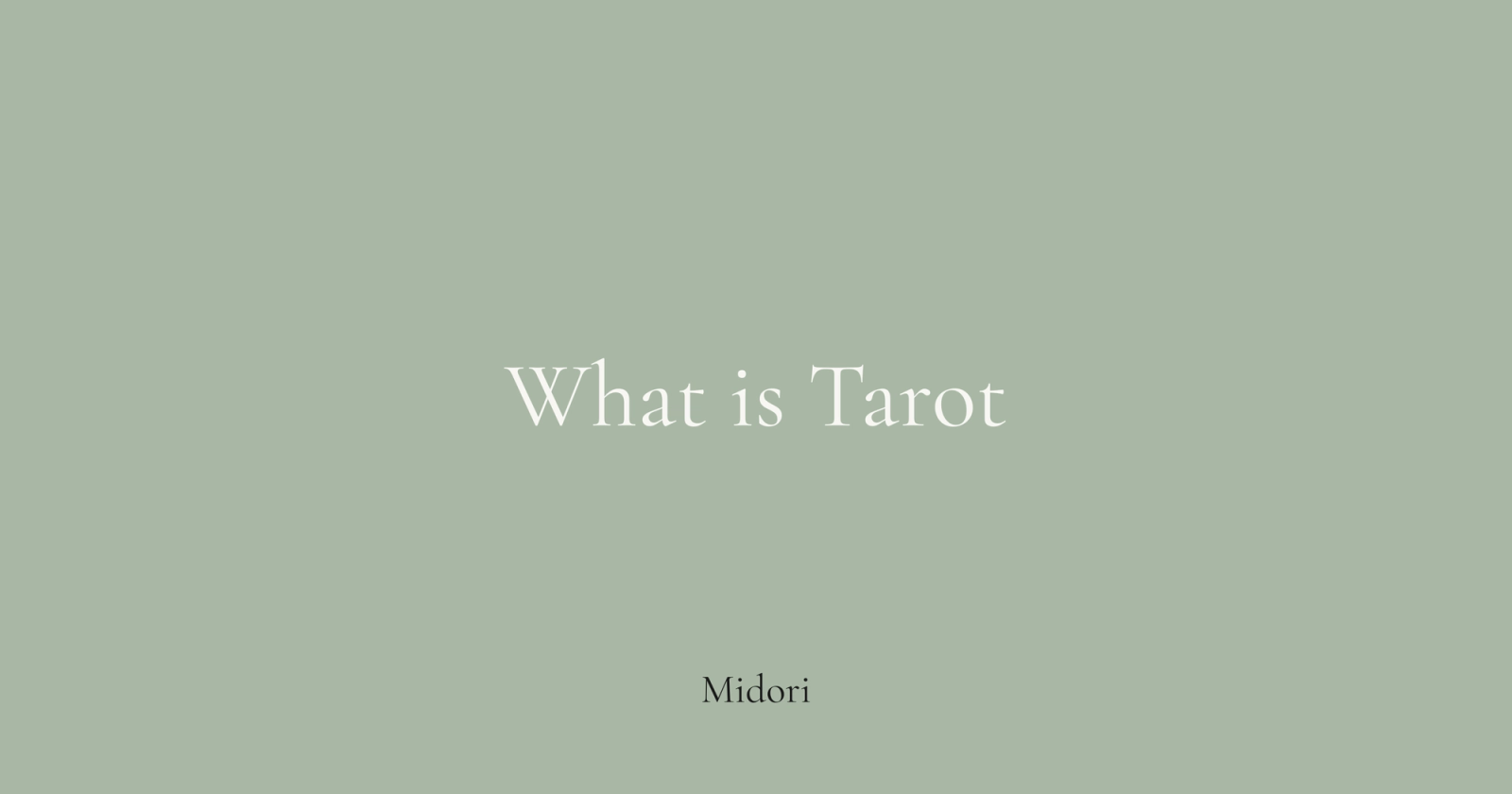 What is tarot and how does a tarot reading work