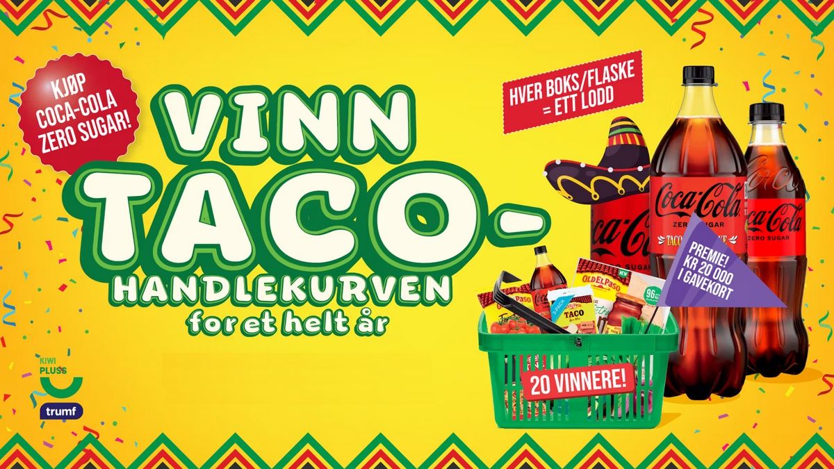 Vinn taco for et helt år med Coca-Cola - 20x vinnere!