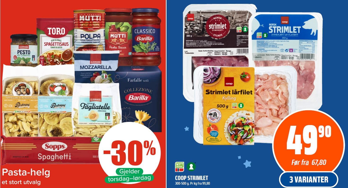 Ukas helgetilbud fra matkjedene - torsdag til lørdag