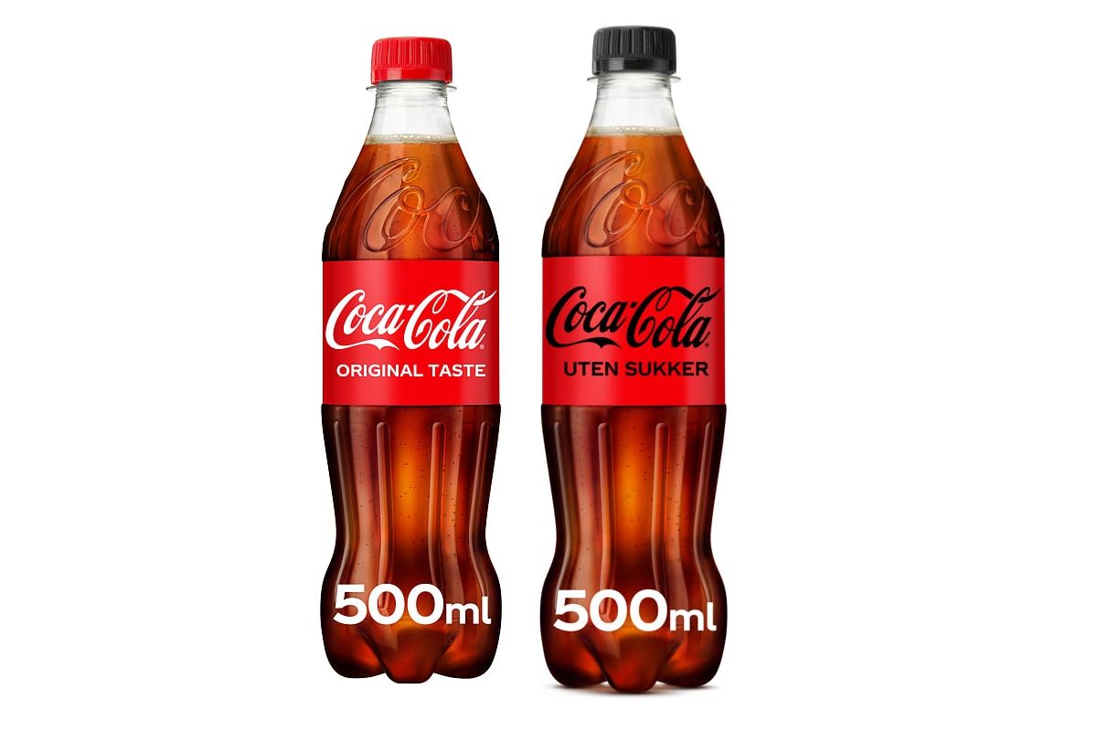 GRATIS-KUPONG for 2 valgfrie 0,5l Coca-Cola original eller zero