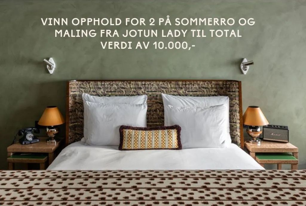 Vinn opphold for 2 på Sommerro hotell i Oslo og maling fra Jotun Lady - verdt 10 000 kroner