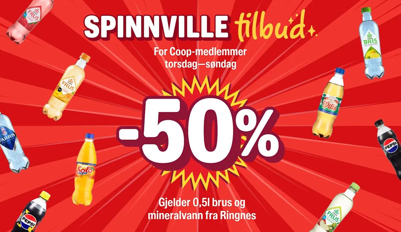 Coop medlemstilbud: -50% på Pepsi Max, Solo, Mozell, Villa hos Extra