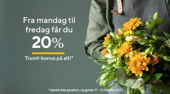 Mester Grønn gir deg 20% Trumf-bonus denne uka