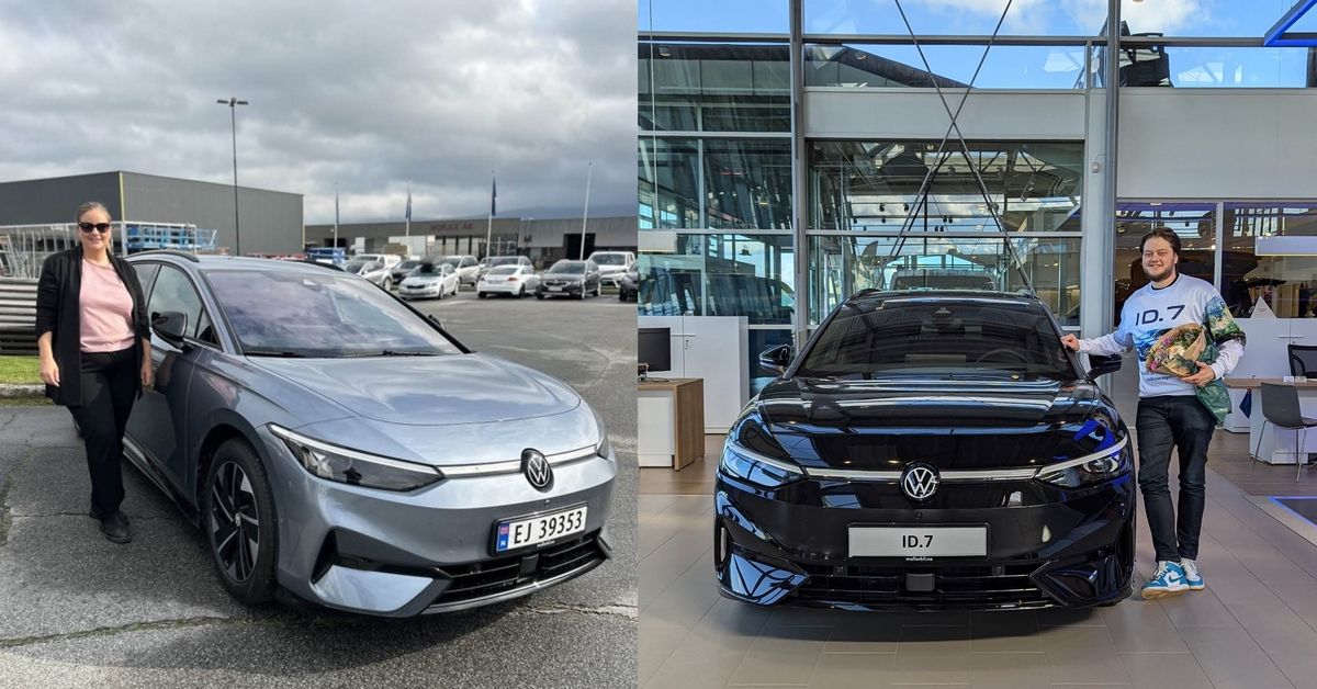 Anne og Nicholas vant hver sin Volkswagen ID.7