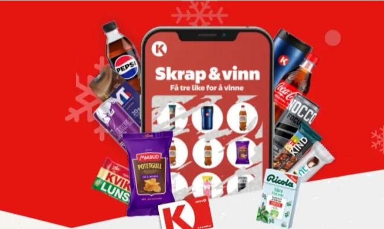 Vinn sjokolade, brus, potetgull og andre godsaker i Circle K sin skrapekonkurranse