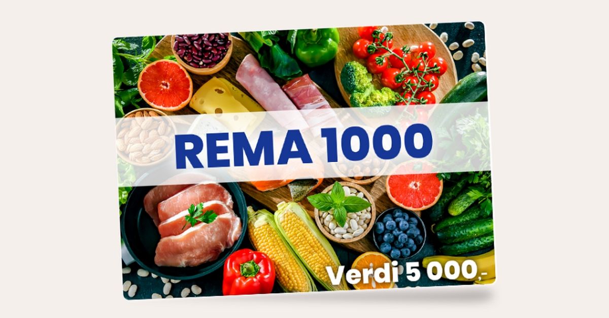 Vinn et gavekort til REMA 1000 på 5 000 kr