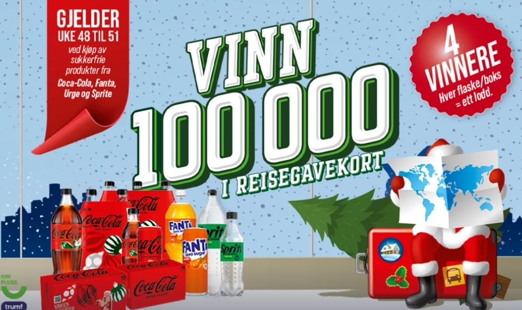 Vinn reisegavekort verdt 100 000 kroner i Kiwi-konkurranse - 4x vinnere