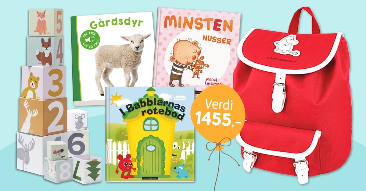 Få Mummisekk, Kids Concept stableklosser og barnebøker