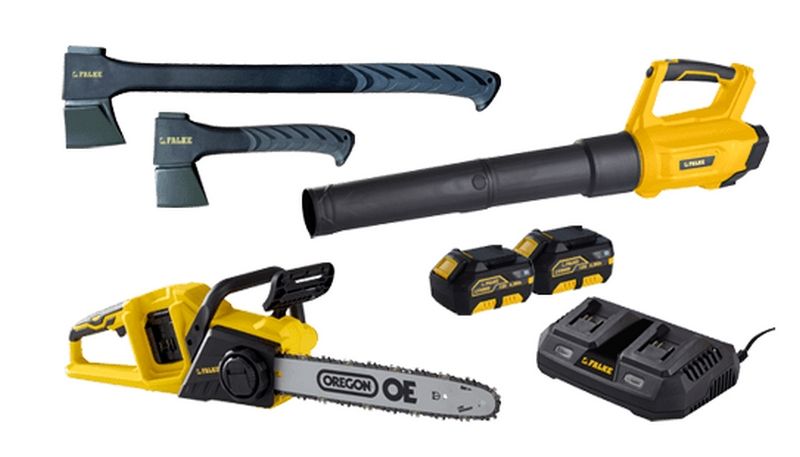 Spiller du et enkelt spill og samler poeng hos Jem & fix, kan du vinne en motorsag, en løvblåser og to økser fra Falke, samt 2 batterier og en lader til en verdi av 4505 kr. Konkurransen avsluttes allerede lørdag 6. september, så her er det bare å bli med!