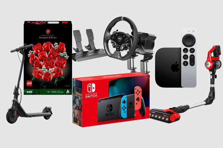 Vinn elektrisk sparkesykkel, Apple TV, gaming-ratt, Nintendo Switch, støvsuger og Lego