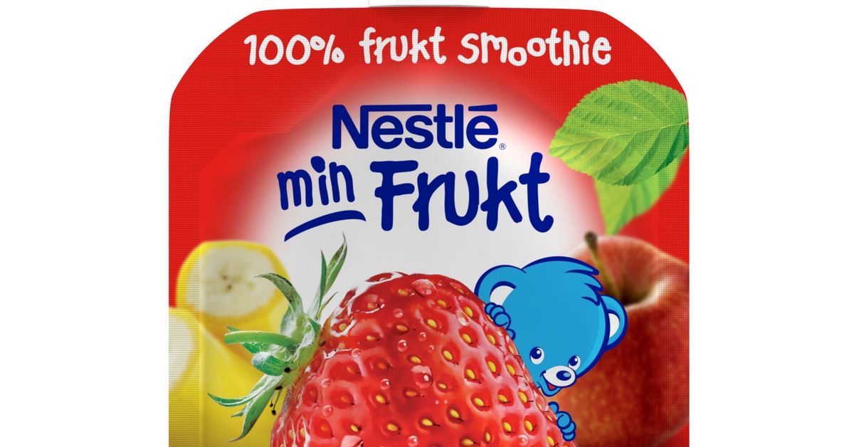 Nestlé tilbakekaller Nestlé min Frukt – Eple, Banan & Jordbær Smoothie
