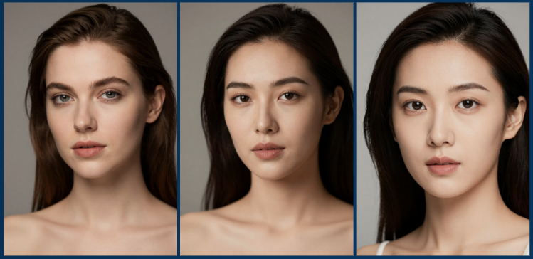 An image of 3 ai-generated women