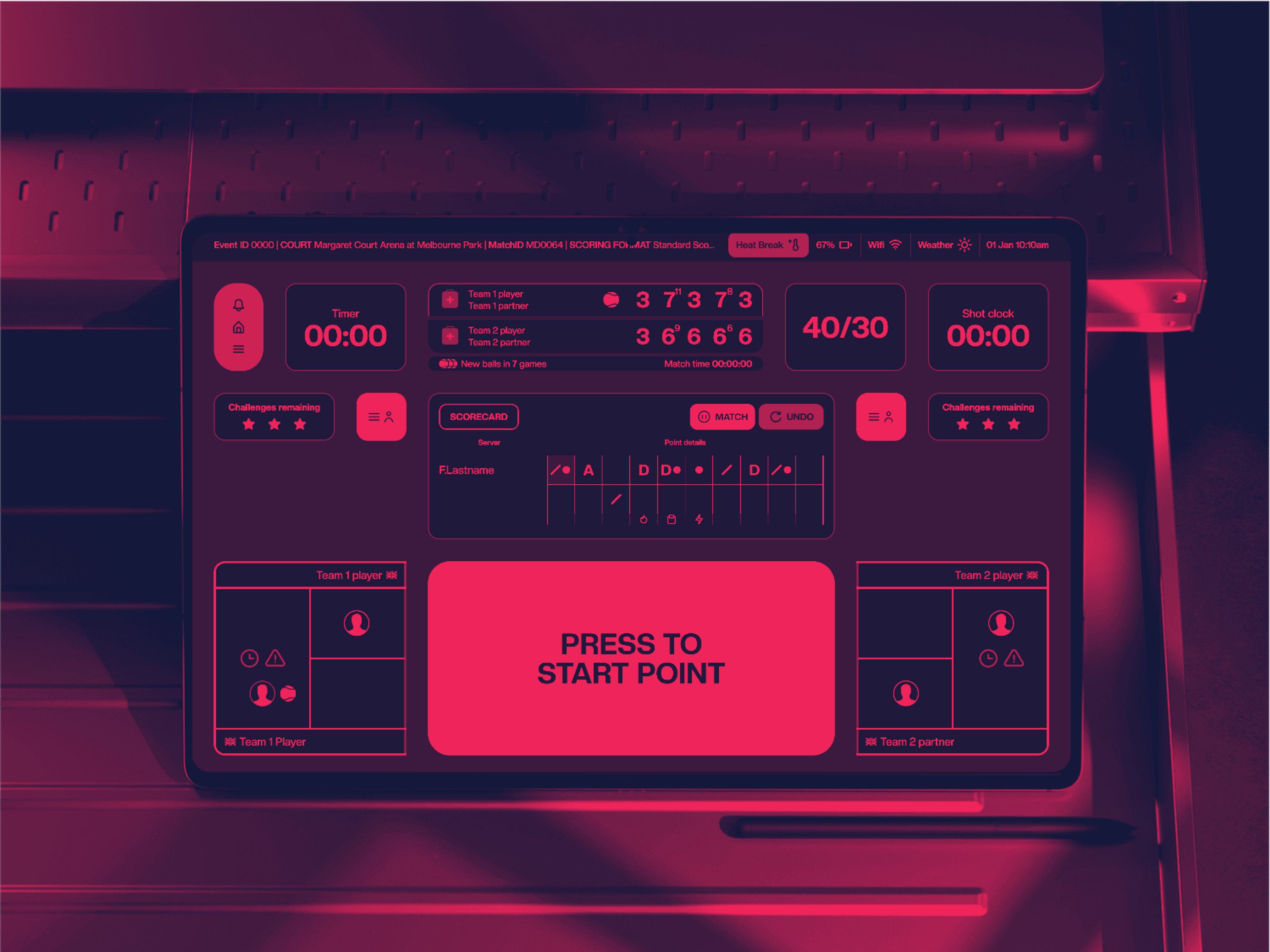 Tennis Score: Scoring UX for the umpire’s chair