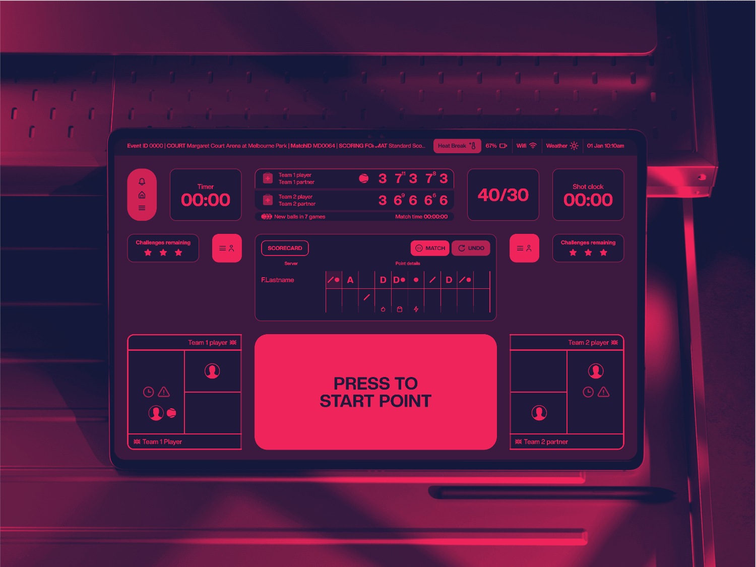 Tennis Score: Scoring UX for the umpire’s chair
