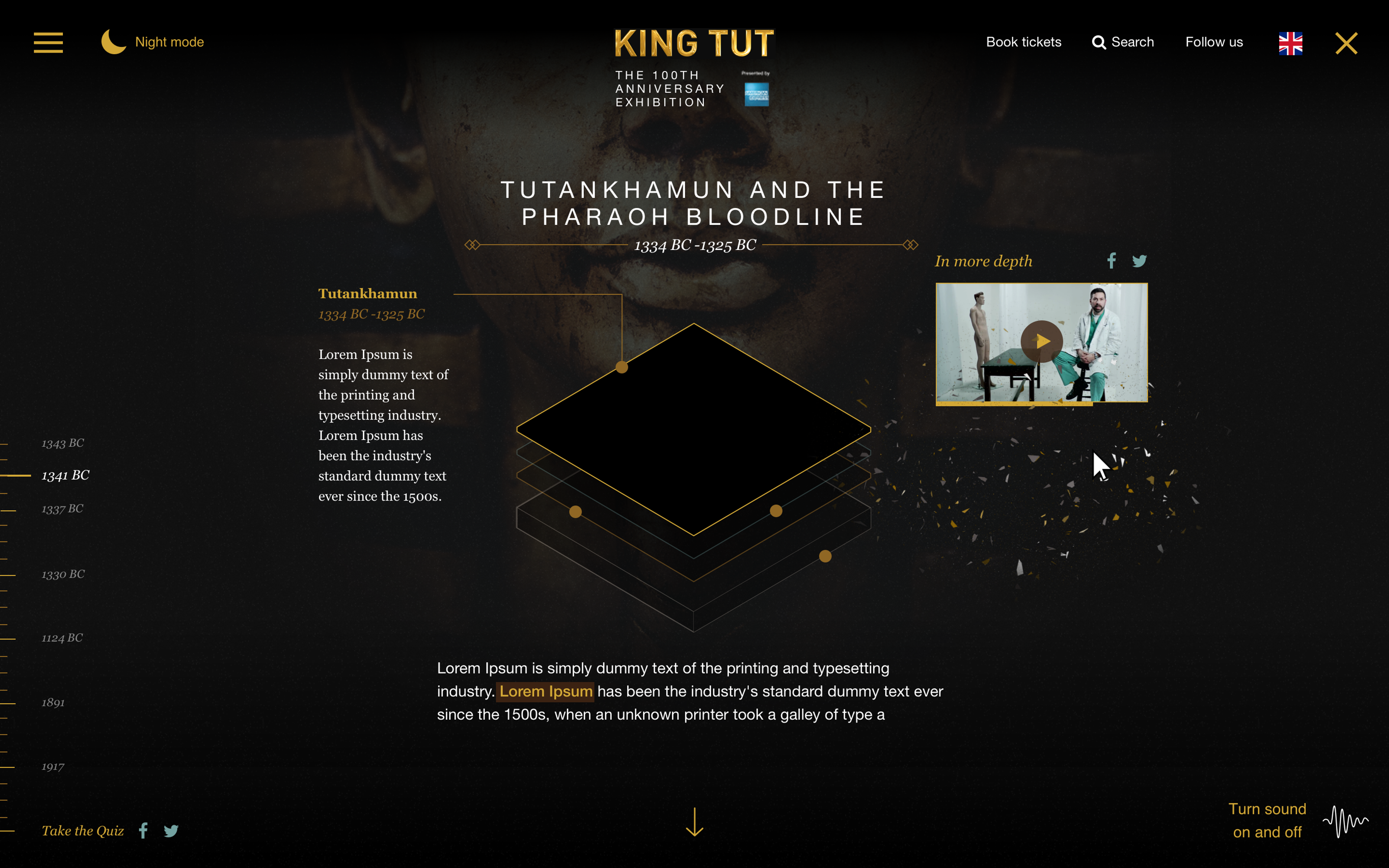 Tutankhamun World Tour: Website: Pharaoh bloodline
