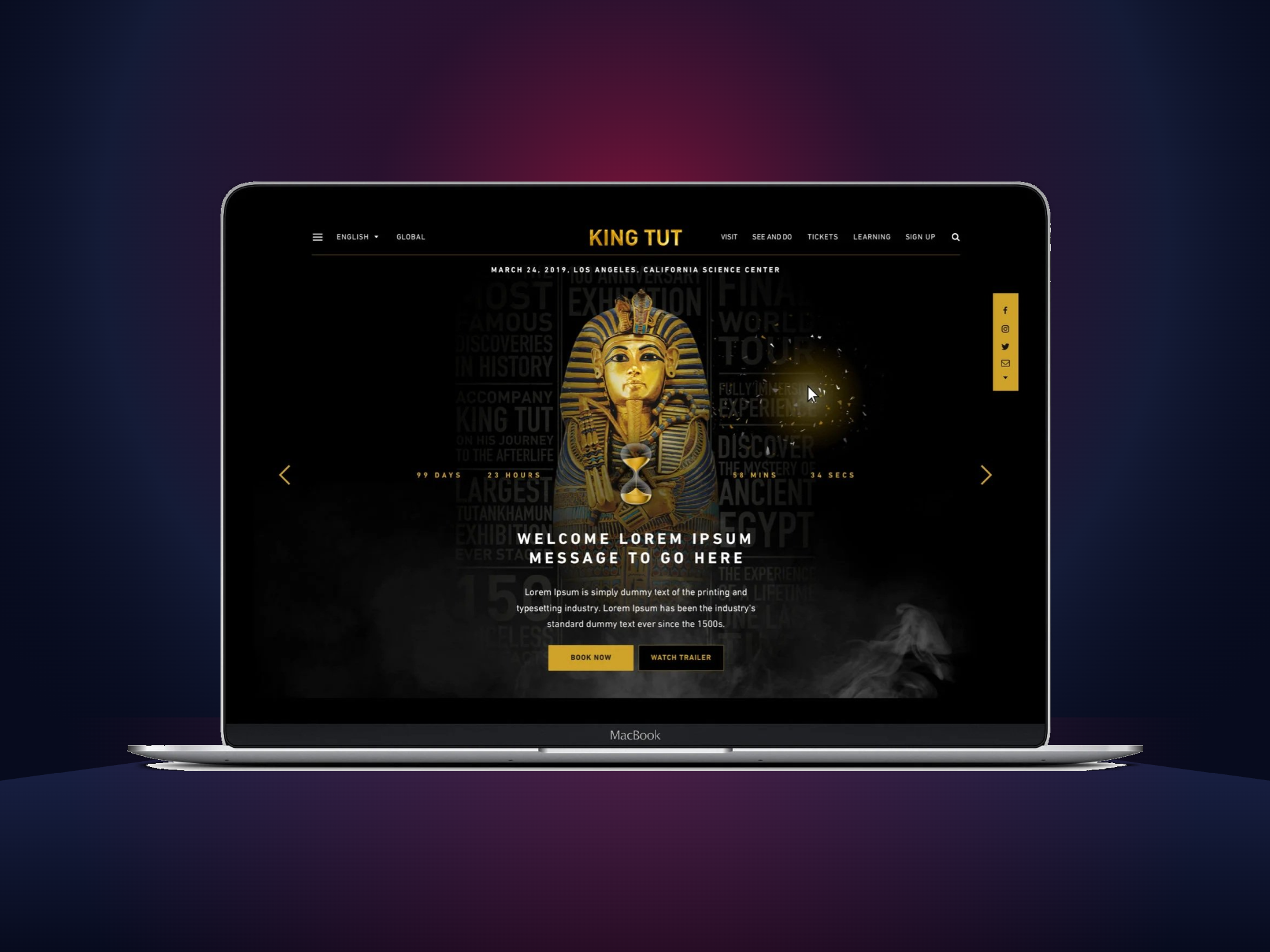 Tutankhamun World Tour: Campaign site
