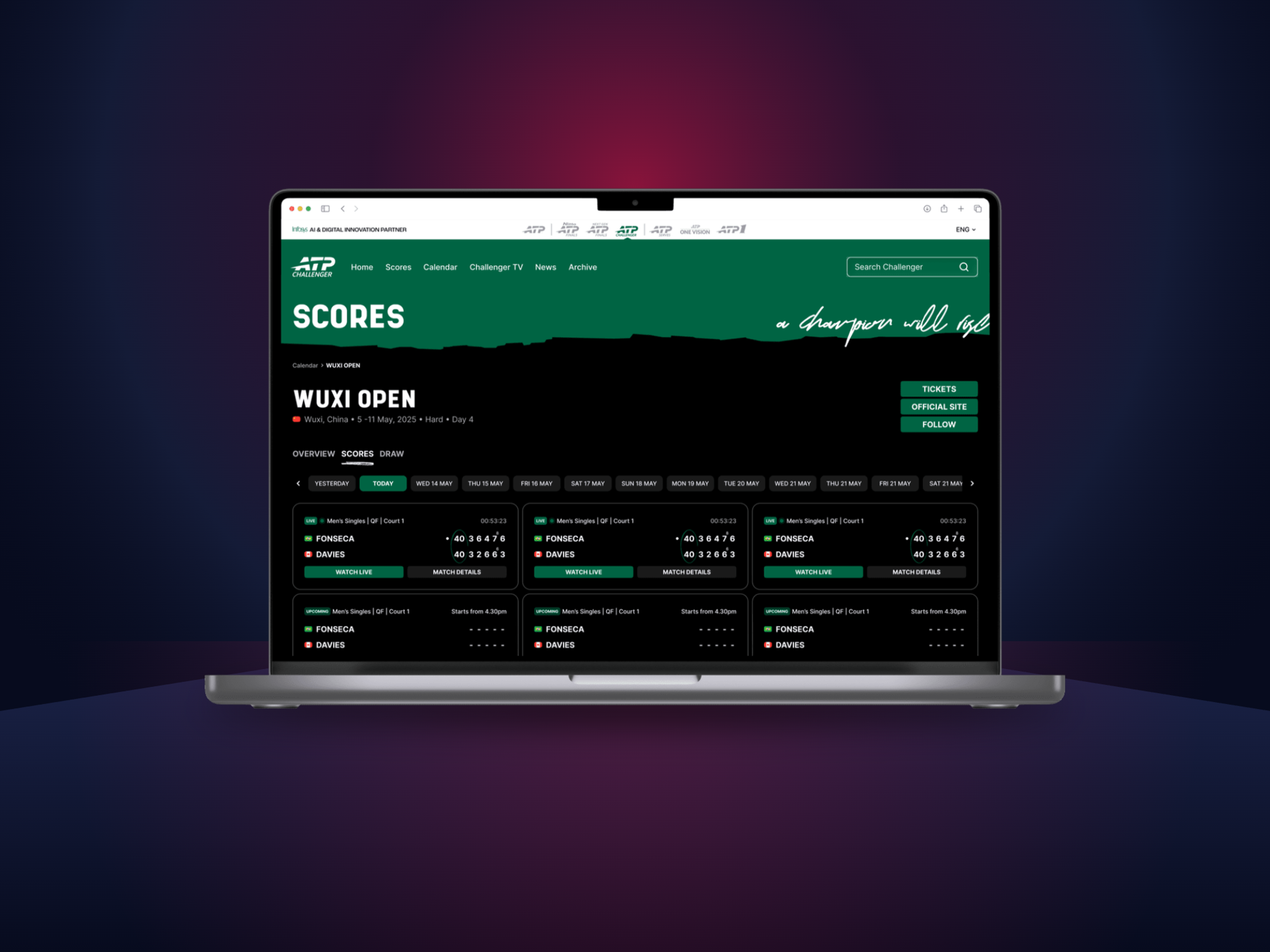 ATP Challenger: Live scores