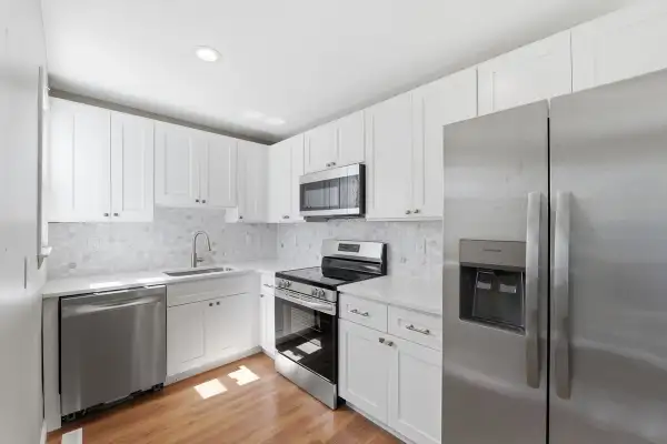 Complete Kitchen Renovation — White Shaker Cabinets, Quartz Countertops, Marble Hex Backsplash & All New Stainless Appliances | Browns Mills, NJ