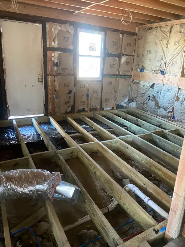 Blackwood, NJ Complete Home Gut Rehabilitation — Full Structural Rebuild, New Floor Framing, PEX Plumbing, HVAC Ductwork, R-19 Insulation & Full Electrical Rewire
