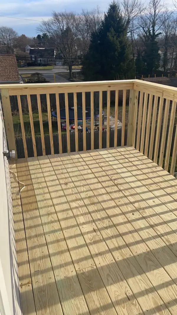 Second Story Pressure-Treated Deck Replacement & Railing Rebuild | Full Deck Demolition & Reconstruction | Brookhaven, PA