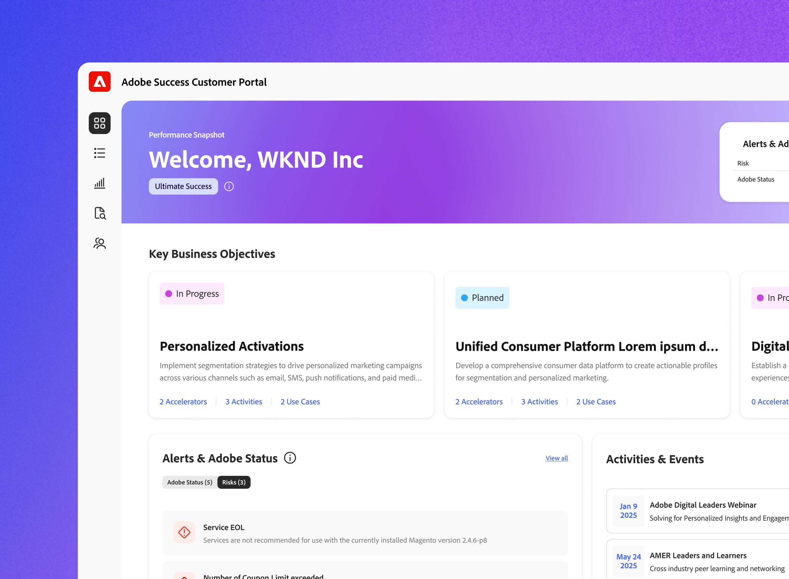 Adobe Customer Portal Static