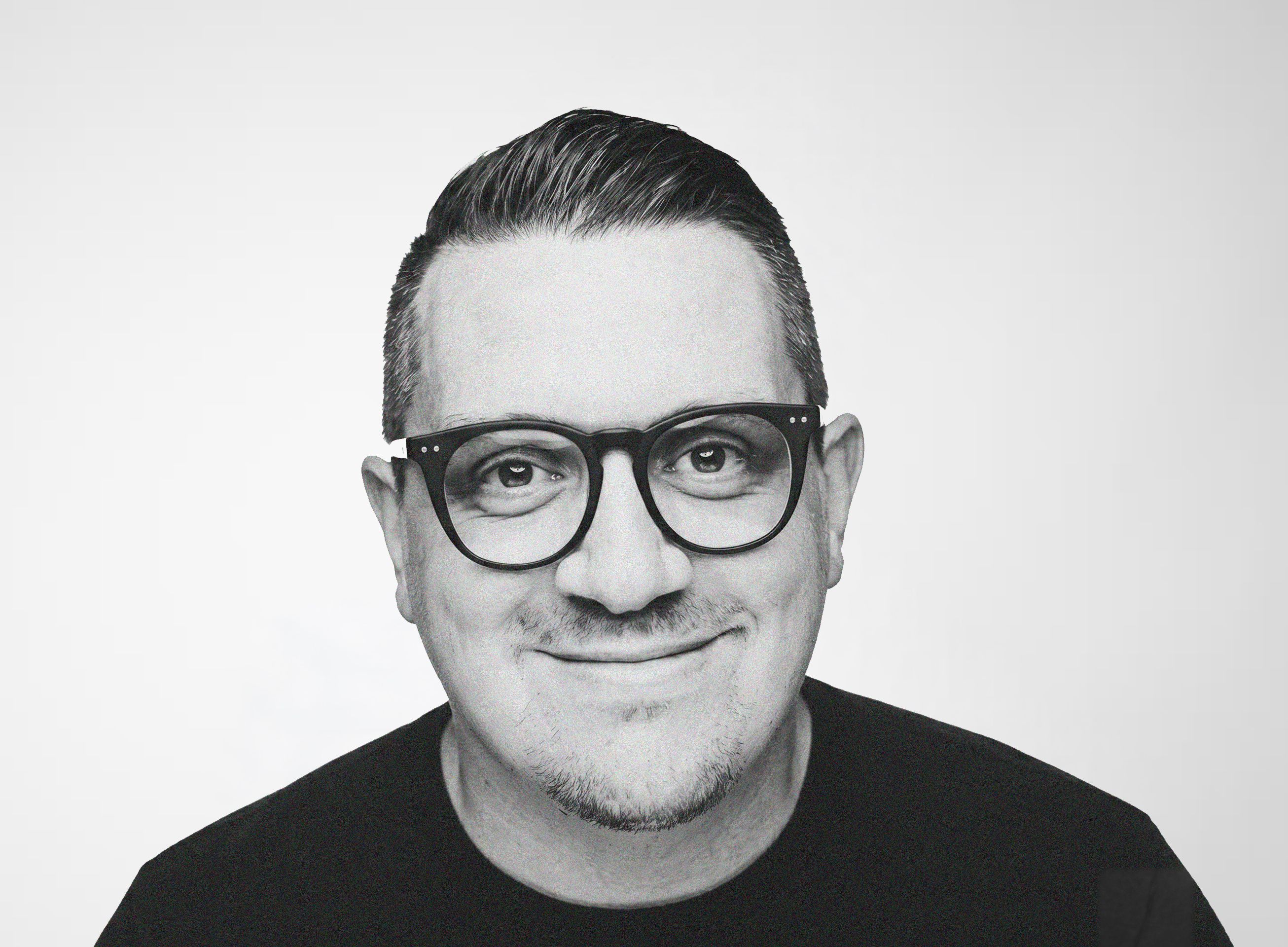 Ryan Booth's headshot B&W