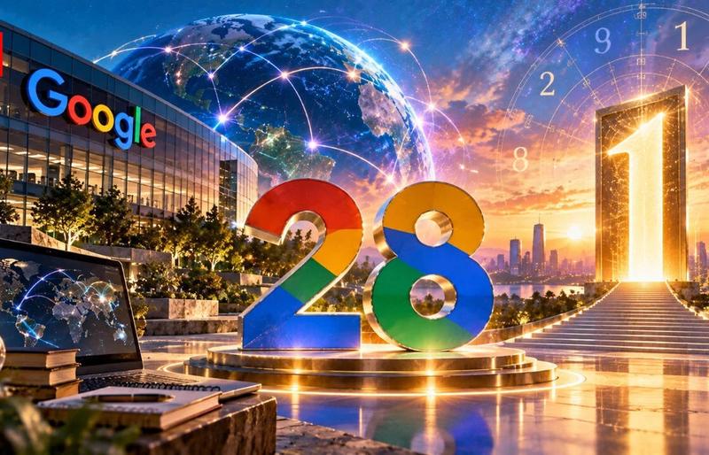 Google's 28th birthday on September 27 lands on a numerology-favored number 1