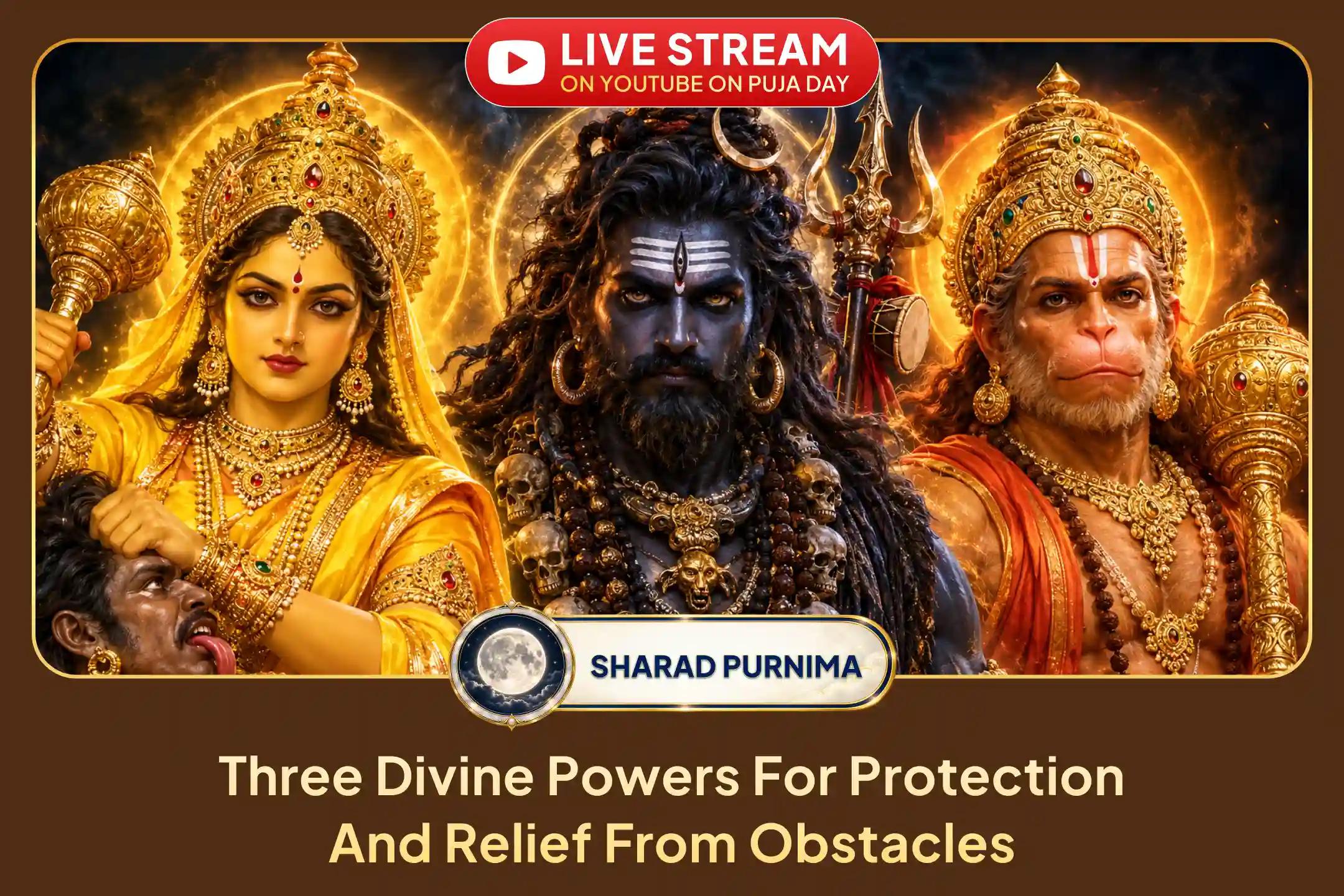 Sharad Purnima 2026 falls October 25, with worship offered to three deities combined